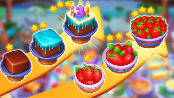 Cake Shop Pastries & Waffles ingredient selection screen for a fruit tart order
