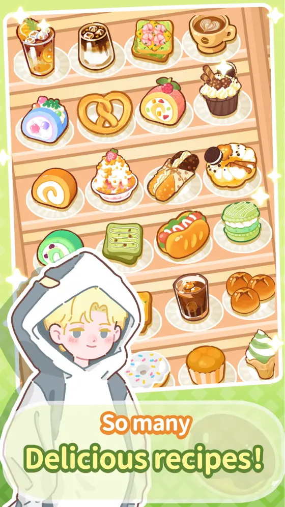 Merge Sweets: Tasty Town order request panel showing a specific pastry needed